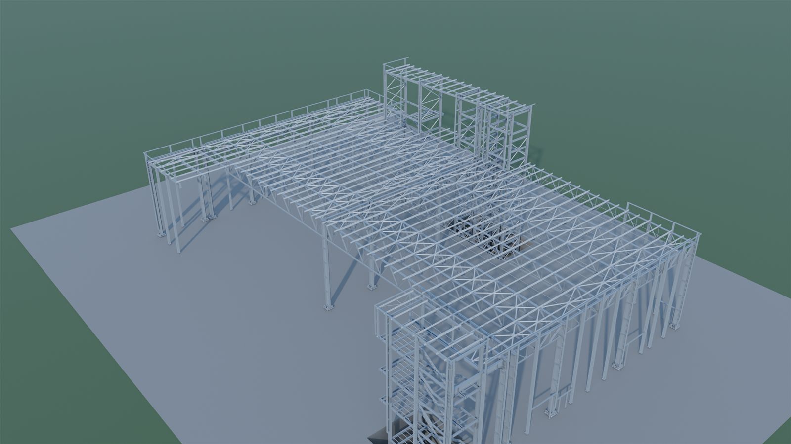 Steel frame render