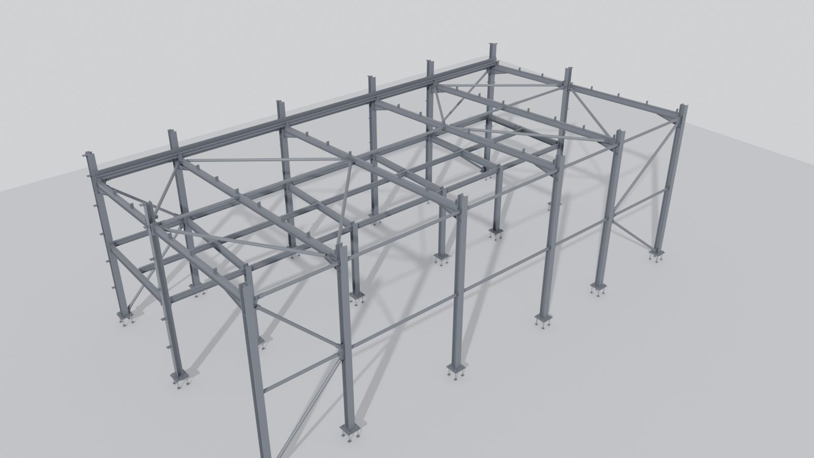 Sales office: steel model render