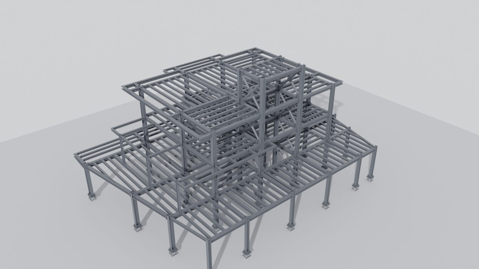 Multi-level process structure: steel model render