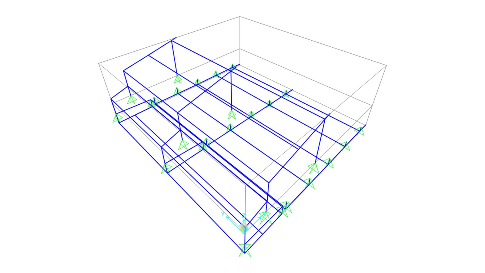 Finite element model built from the IFC's analytical model.