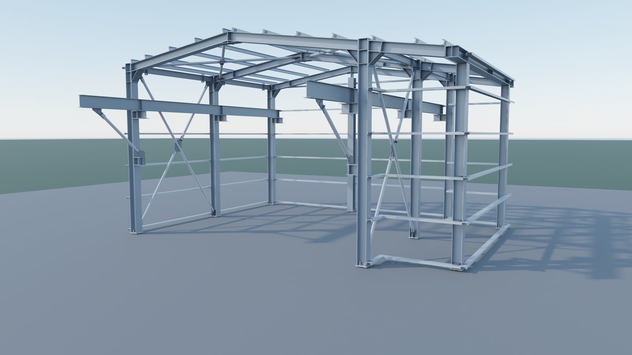 A crane canopy: three support decisions, then 104 shop drawings